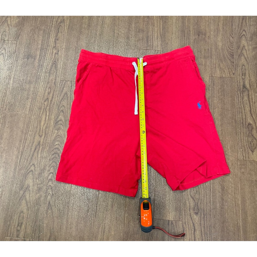 Polo Ralph Lauren Mens 3XL Red Knit Shorts Pony Logo Drawstring Lounge 3XTG - Picture 4 of 9